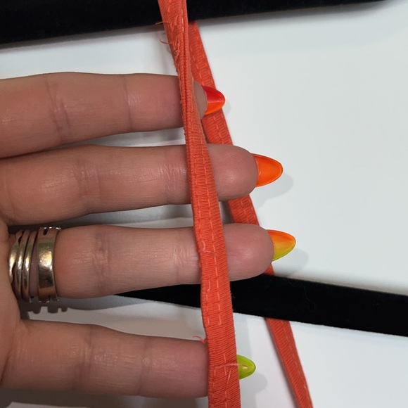 Back Beat Co Strappy Back Unitard Bodysuit Romper - Orange - Picture 5 of 6